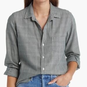 Frank & Eileen Barry Button Up Shirt Paid Pinstripe NWOT Quiet Luxury Normcore